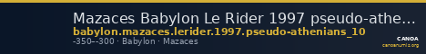 Mazaces Babylon Le Rider 1997 pseudo-atheniens 10 — CANOA