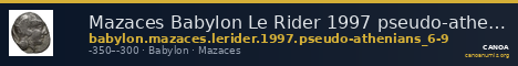 Mazaces Babylon Le Rider 1997 pseudo-atheniens 6-9 — CANOA