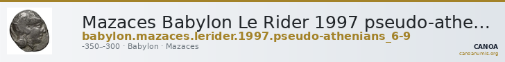 Mazaces Babylon Le Rider 1997 pseudo-atheniens 6-9 — CANOA