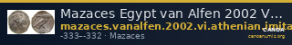 Mazaces Egypt van Alfen 2002 VI Athenian imitations — CANOA