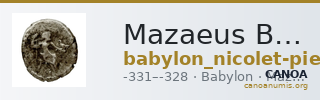 Mazaeus Babylon Nicolet-Pierre 1999 M1-7 — CANOA