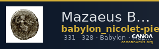Mazaeus Babylon Nicolet-Pierre 1999 M1-7 — CANOA