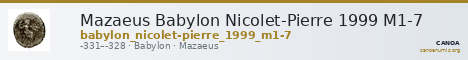 Mazaeus Babylon Nicolet-Pierre 1999 M1-7 — CANOA