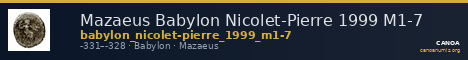 Mazaeus Babylon Nicolet-Pierre 1999 M1-7 — CANOA