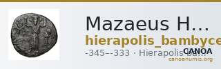 Mazaeus Hierapolis Bambyce Andrade 2017 Series 7 — CANOA