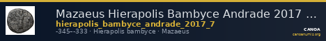 Mazaeus Hierapolis Bambyce Andrade 2017 Series 7 — CANOA