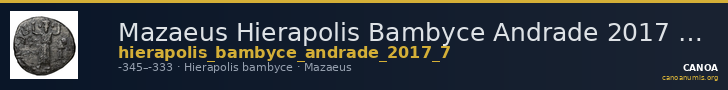 Mazaeus Hierapolis Bambyce Andrade 2017 Series 7 — CANOA