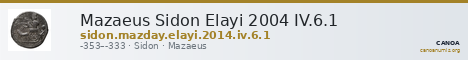 Mazaeus Sidon Elayi 2004 IV.6.1 — CANOA