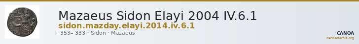 Mazaeus Sidon Elayi 2004 IV.6.1 — CANOA