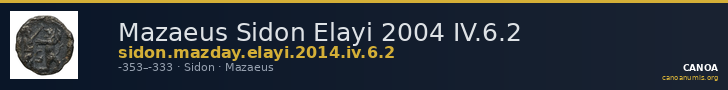 Mazaeus Sidon Elayi 2004 IV.6.2 — CANOA