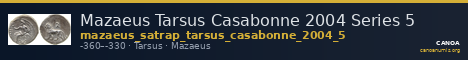 Mazaeus Tarsus Casabonne 2004 Series 5 — CANOA
