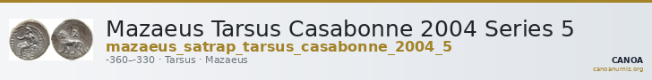 Mazaeus Tarsus Casabonne 2004 Series 5 — CANOA