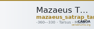 Mazaeus Tarsus Casabonne 2004 Series 6 — CANOA