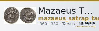 Mazaeus Tarsus Newell 1920 Series I — CANOA