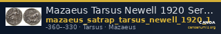 Mazaeus Tarsus Newell 1920 Series I — CANOA