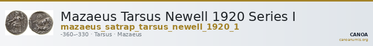 Mazaeus Tarsus Newell 1920 Series I — CANOA