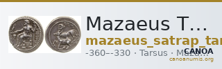 Mazaeus Tarsus Newell 1920 Series II — CANOA