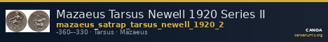 Mazaeus Tarsus Newell 1920 Series II — CANOA