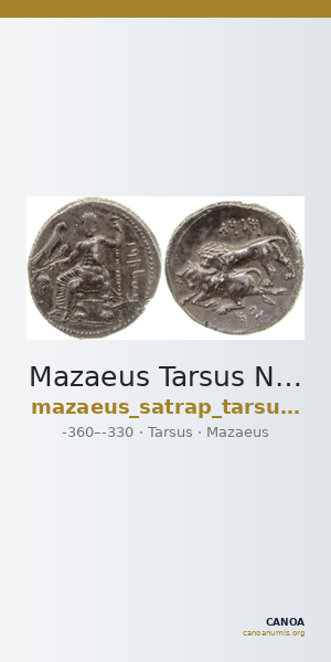 Mazaeus Tarsus Newell 1920 Series III — CANOA