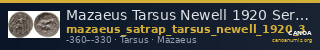 Mazaeus Tarsus Newell 1920 Series III — CANOA