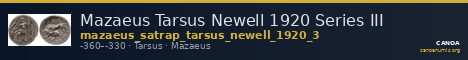 Mazaeus Tarsus Newell 1920 Series III — CANOA