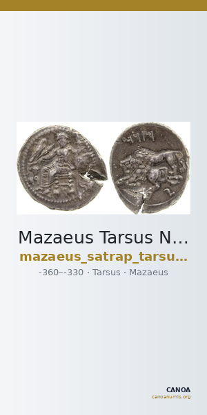 Mazaeus Tarsus Newell 1920 Series IV — CANOA