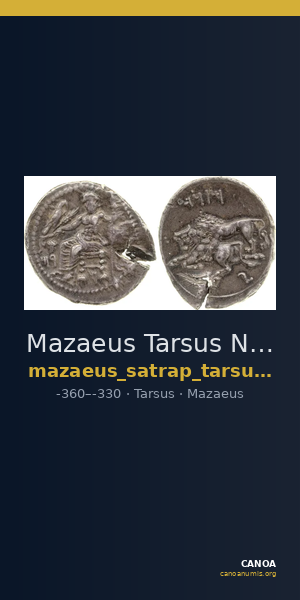 Mazaeus Tarsus Newell 1920 Series IV — CANOA
