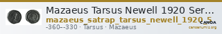 Mazaeus Tarsus Newell 1920 Series V — CANOA