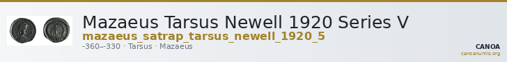 Mazaeus Tarsus Newell 1920 Series V — CANOA