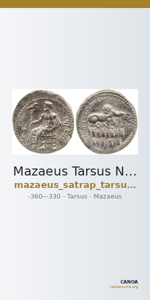 Mazaeus Tarsus Newell 1920 Series VI — CANOA