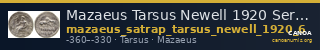 Mazaeus Tarsus Newell 1920 Series VI — CANOA