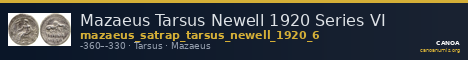 Mazaeus Tarsus Newell 1920 Series VI — CANOA
