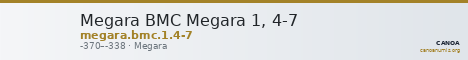 Megara BMC Megara 1, 4-7 — CANOA