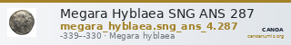 Megara Hyblaea SNG ANS 287 — CANOA