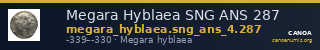 Megara Hyblaea SNG ANS 287 — CANOA