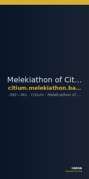 Melekiathon of Citium Citium Babelon 1893 699 — CANOA