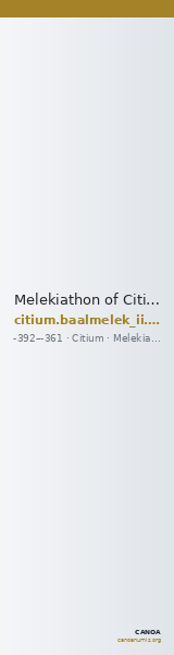 Melekiathon of Citium Citium Babelon 1893 704-705 — CANOA