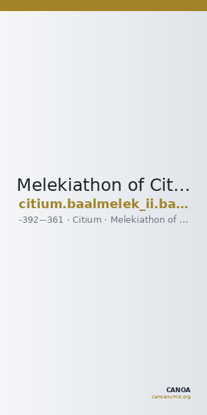 Melekiathon of Citium Citium Babelon 1893 704-705 — CANOA