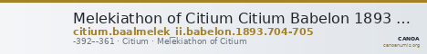 Melekiathon of Citium Citium Babelon 1893 704-705 — CANOA