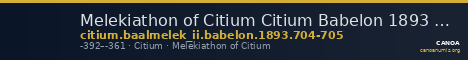 Melekiathon of Citium Citium Babelon 1893 704-705 — CANOA