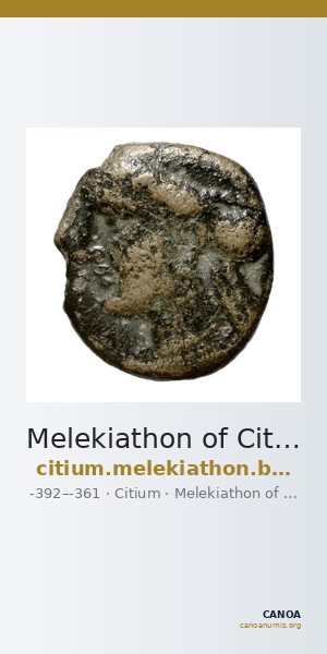 Melekiathon of Citium Citium BMC Citium 72-73 — CANOA