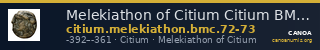 Melekiathon of Citium Citium BMC Citium 72-73 — CANOA