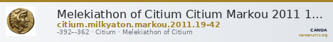 Melekiathon of Citium Citium Markou 2011 19-42 — CANOA