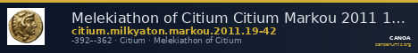 Melekiathon of Citium Citium Markou 2011 19-42 — CANOA