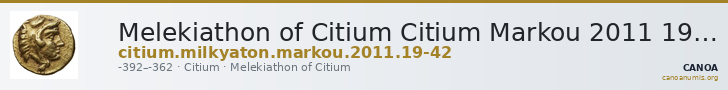 Melekiathon of Citium Citium Markou 2011 19-42 — CANOA