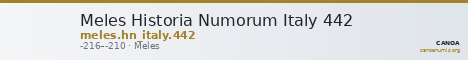 Meles Historia Numorum Italy 442 — CANOA