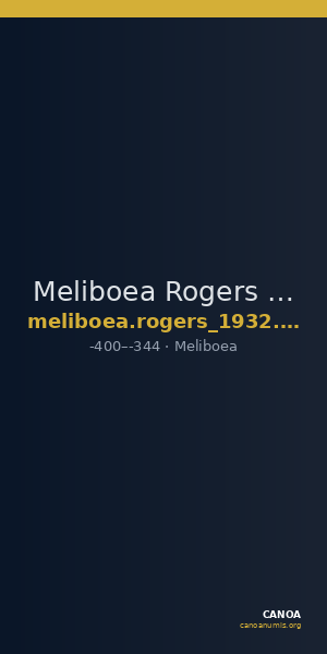 Meliboea Rogers 1932 389 — CANOA