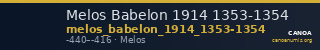 Melos Babelon 1914 1353-1354 — CANOA