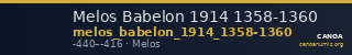 Melos Babelon 1914 1358-1360 — CANOA