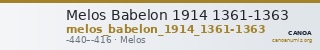 Melos Babelon 1914 1361-1363 — CANOA